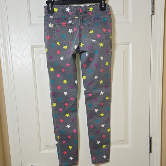 PLACE Gray Jeggings Colorful Stars JR. 12 ADJ WAIST  Y2K FUN UNIQUE COMFY BOLD - Picture 11 of 14